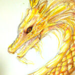 金龍(色鉛筆画)