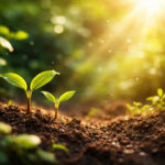 新しい始まりや回復をイメージする芽吹いた植物