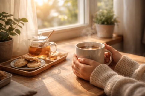 温かい飲み物で心を整える時間のイメージ｜HSPのセルフケア