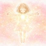 周波数を手放し、本来の自分の軽やかな状態に戻ったイメージ